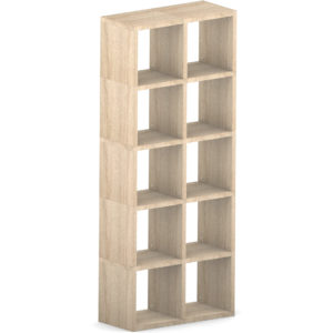 Modular 10 Cube Oak <br> 74L x 180.8H x 32.8D
