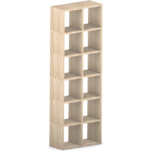 Modular 12 Cube Oak <br> 74L x 220.4H x 32.8D