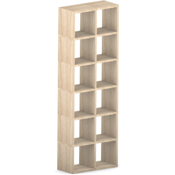 Modular 12 Cube Oak <br> 74L x 220.4H x 32.8D