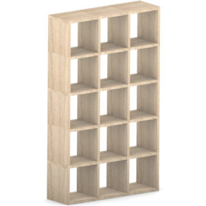 Modular 15 Cube Oak <br> 109.6L x 182.8H x 32.8D