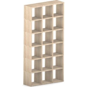 Oak Vertical Modular Cube <br> 109.6L x 218.4H x 32.8D