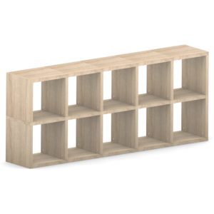 Modular 10 Horizontal Oak <br> 180.8L x 76H x 32.8D