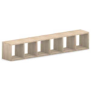 Modular 6 Cube Oak <br> 216L x 38.4H x 32.8D