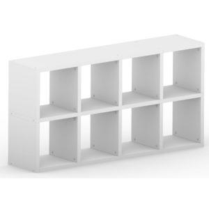 Modular 8 Cube White <br> 145.2L x 74H x 32.8D