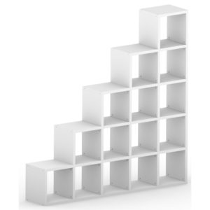 White Modular 5 Step <br> 180.8L x 180.8H x 32.8D
