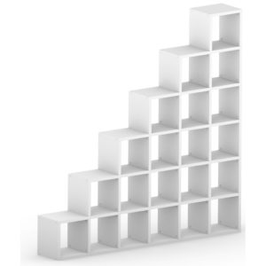 White Modular 6 Step <br> 216.4L x 216.4H x 32.8D