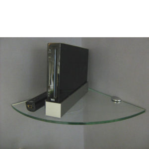 Glass Corner Shelf Kit <br> 30x30x0.8cm