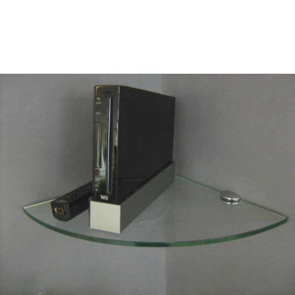 Glass Corner Shelf 30x30x0.8cm - Image 3