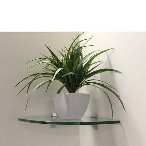 Glass Corner Shelf 30x30x0.8cm - Image 2
