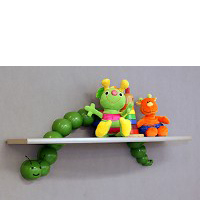 Caterpillar shelf kit & 80x25x1.9cm <br> White Shelf