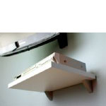 White/Silver Media Shelf Kit 45x40x2.5cm