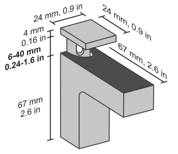 Eliot Glass Shelf Kit <br> 80x20x0.8cm - Image 5