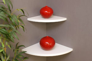 Corner Floating Shelves white double deal