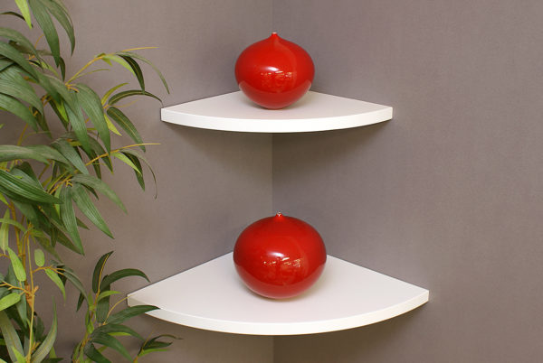 Corner Floating Shelves white double deal