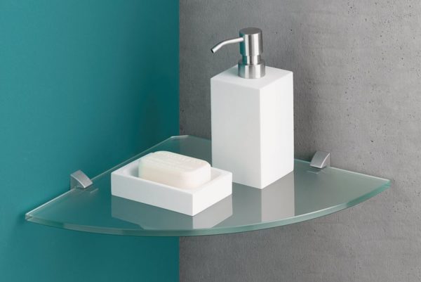 Silver Glass Shelf Clips 0.8cm <br> (Pair) - Image 3