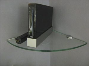 Glass Corner Shelf Kit 30x30x0.8cm