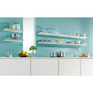 115x20x1cm <br> Glass Shelf + Shelf Slot Bracket
