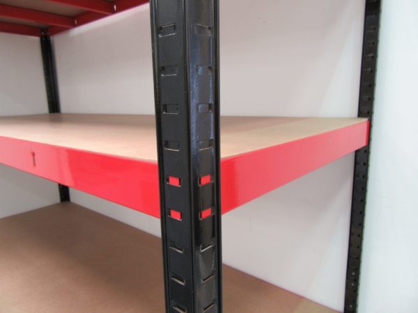Boss Shelf Kit 5 Wood shelves Red/Black (H)180x(W)90x(D)30cm - Image 3