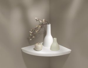 Profile Corner Floating Shelf 45x45x4.5cm White