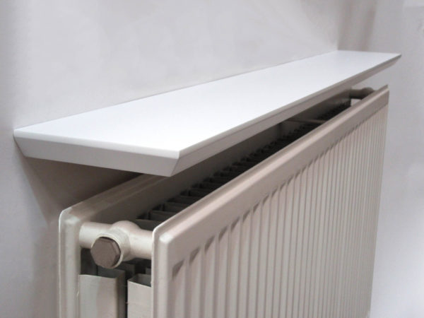 White Beveled Radiator Shelf 60x15x2.5cm - Image 2
