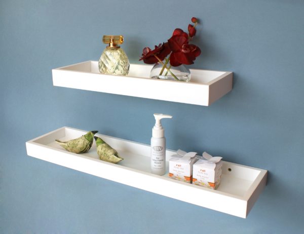 White Floating Multi Shelf 40x15x4cm - Image 3