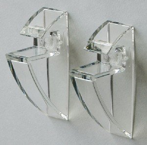 MasterShelf 0.8cm transparent Shelf Clips (Pair)