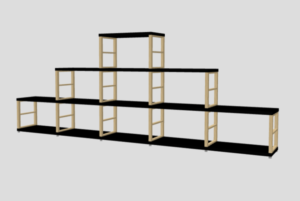 Boon maxx black & oak 5-3-1 pyramid