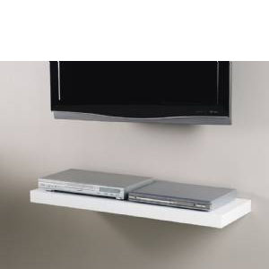 Gloss White Media Floating Shelf Kit 90x30x5cm