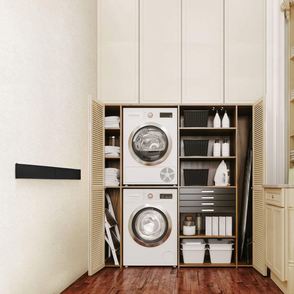 Retractable Wall Mounted Clothes Drying Rack 100x50x11.5cm - Black - Image 5