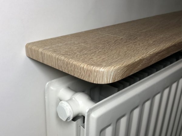 Black Radiator Shelf Rounded Edges120x15x1.8cm (48"x6") - Image 10