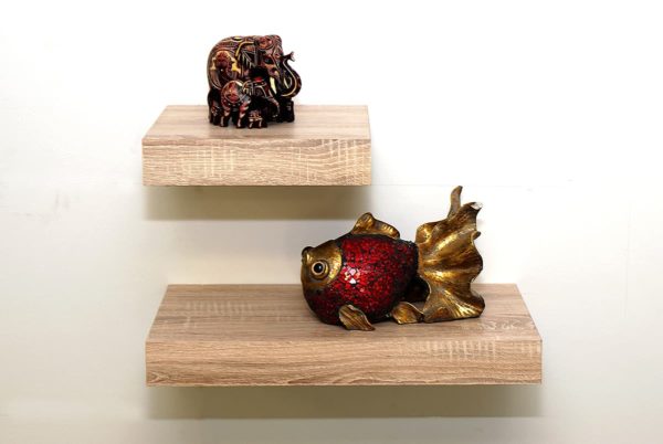 Floating Shelf Kit | Oak | 115x25x5cm - Image 4