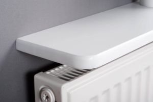 Rounded Radiator Shelf 90x15x1.8cm <br> White