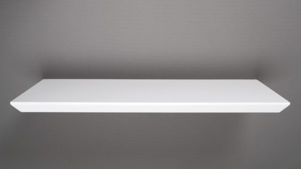 High Gloss White Bevelled Edge Floating Shelf 45x25x3.8cm - Image 3
