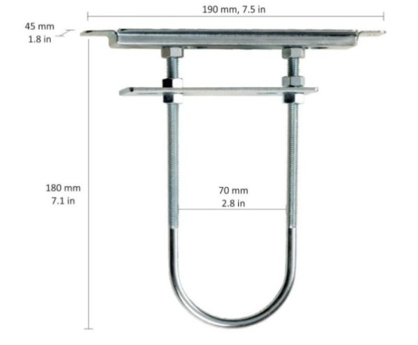 Radiator Hook Bracket (each) 18x19x4.5cm - Image 2