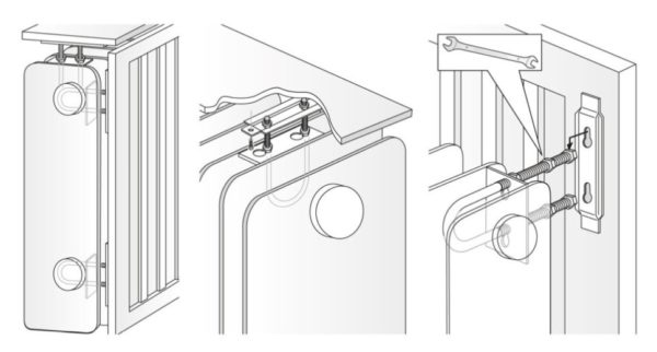 Radiator Hook Bracket (each) 18x19x4.5cm - Image 3