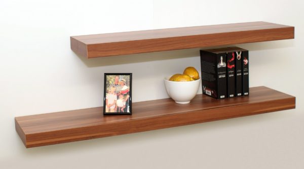 Floating Shelf Kit | Walnut | 115x25x5cm - Image 4