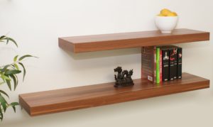 Floating Shelves Walnut 115 & 90x25x5cm Double deal !