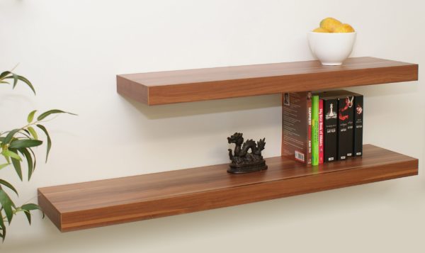 Floating Shelf Kit | Walnut | 115x25x5cm - Image 3