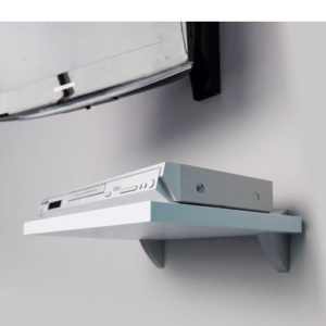 White Media Shelf Slot 45x30x2.5cm