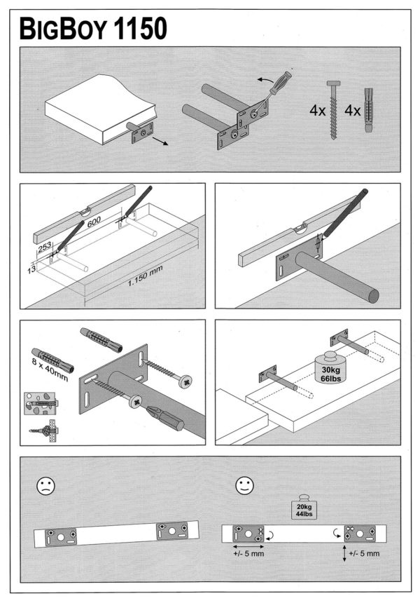 Floating Shelf Kit | Oak | 150 x 30 x 5 cm - Image 2