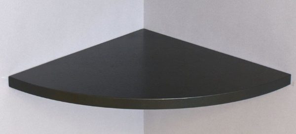 Large Corner Floating Shelf 40x40x2.2cm Black - Image 3