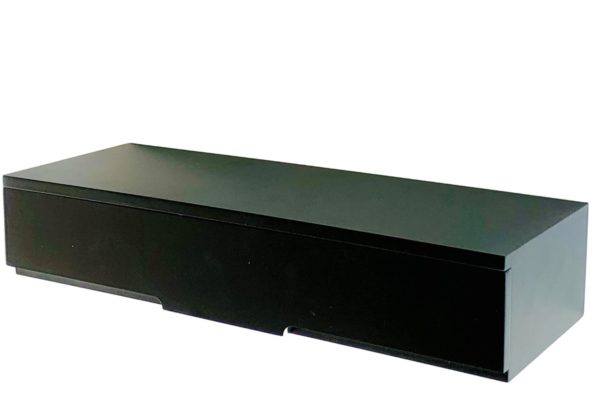 Black Mini Shelf With Drawer 40x15x8cm - Image 2