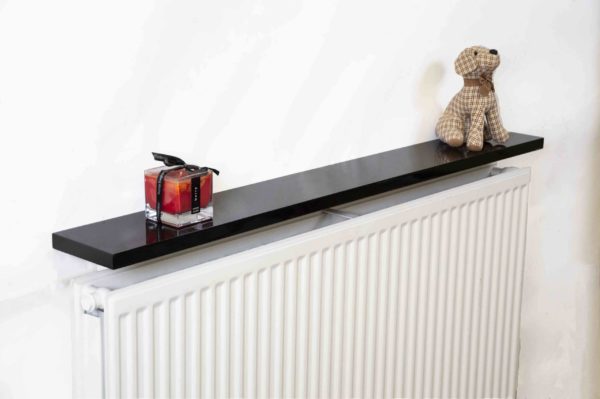 Black Radiator Shelf Rounded Edges120x15x1.8cm (48"x6") - Image 7