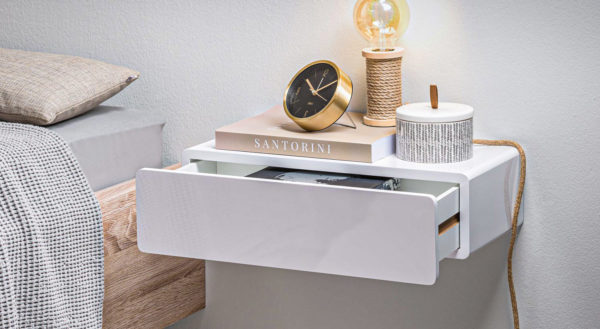 CASSY Shelf with Drawer | White | 51x27.5x13.5cm - Image 5