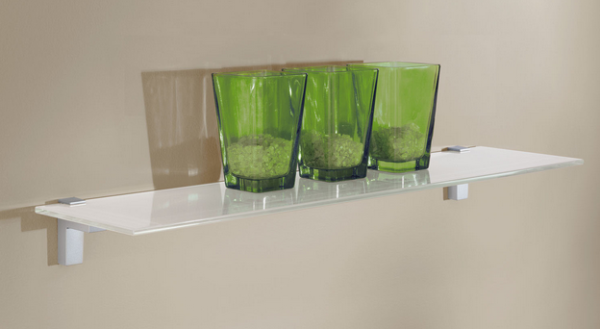 60x20x0.8cm <br> White Glass Shelf - Image 2