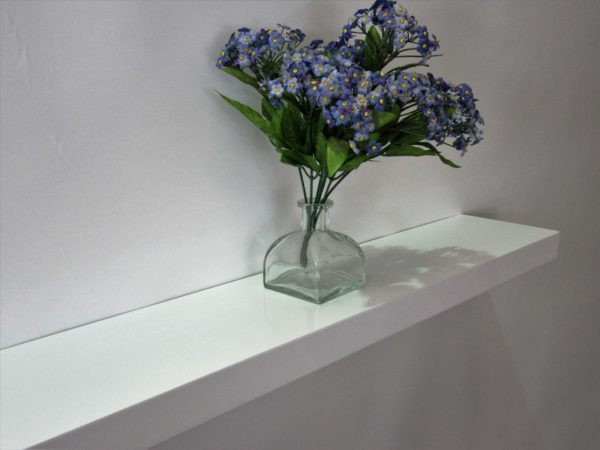 Gloss White Floating shelf 80x15x3.8cm - Image 4