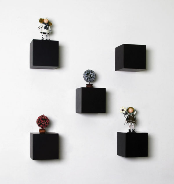 Black Block Floating Shelf  (DADO) 15x15x15cm - Image 3