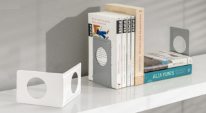 White Bookend Bracket