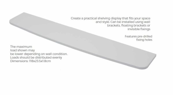 Bowed Board Warm White 118x23.5x1.8cm