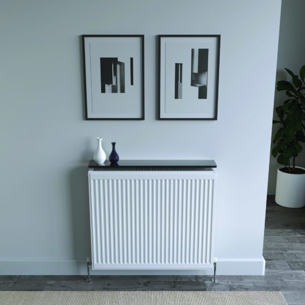 Black Radiator Shelf Rounded Edges120x15x1.8cm (48"x6") - Image 2